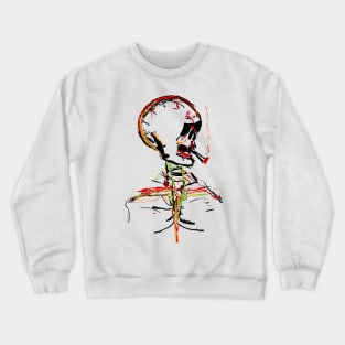 Skull with Cigarette Crewneck Sweatshirt